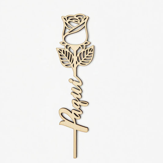 Rosa con su nombre - Personalizable