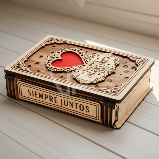 Libro del corazón rojo personalizable