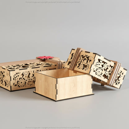 Cajas con calados florales