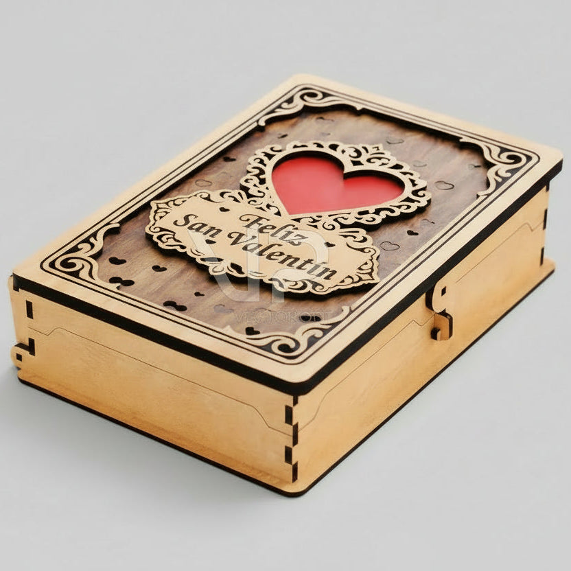 Libro del corazón rojo personalizable